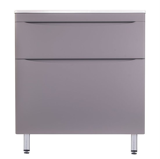 STYLE LINE El Fante Bergamo El Fante Тумба напольная "Бергамо мини 90" (2 ящ.) Люкс антискрейтч серый, PLUS СС-00002362