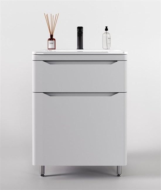 STYLE LINE El Fante Marella El Fante Тумба напольная "Марелла 60" (2 ящ.) Люкс антискрейтч белый матовый, PLUS СС-00002395