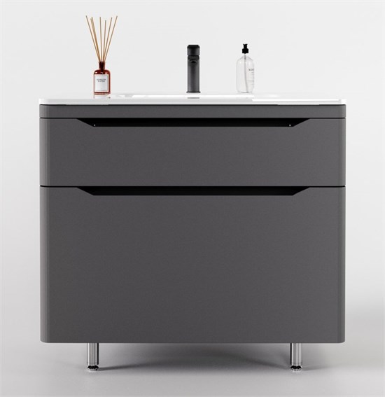 STYLE LINE El Fante Marella El Fante Тумба напольная "Марелла 90" (2 ящ.) Люкс антискрейтч серый, PLUS СС-00002418