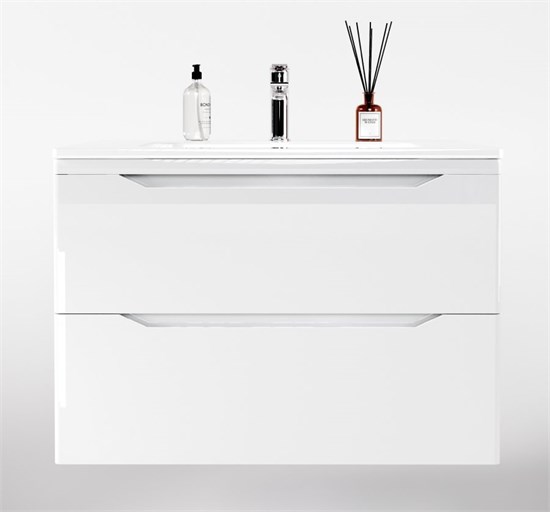 STYLE LINE El Fante Marella El Fante Тумба подвесная "Марелла 80" (2 ящ.) Люкс антискрейтч белый глянец, PLUS СС-00002411