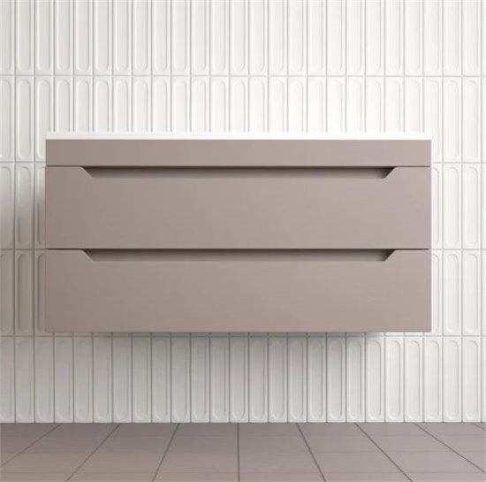 STYLE LINE Тумба подвесная "Остин" под раковину Фортуна 100 2 ящ тауп темный эмаль PLUS ЛС-00002410