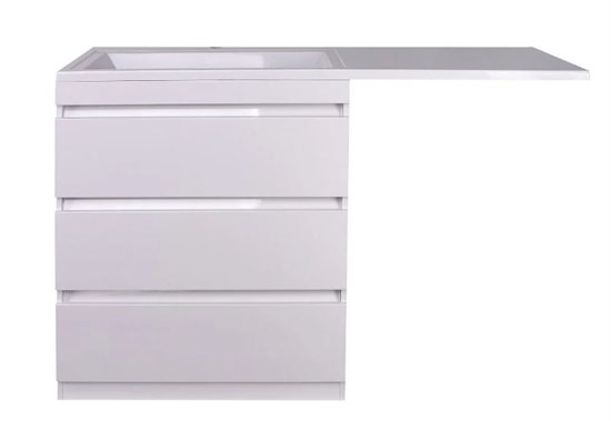 STYLE LINE El Fante Dallas El Fante Тумба напольная "Даллас 140", 3 ящика, Люкс белая СС-00002221