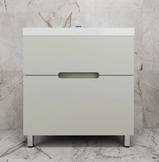 STYLE LINE Тумба напольная "Матис 80" под ASTI 80 (2 ящика), ОЛИВА, ЭМАЛЬ ЛС-00002438