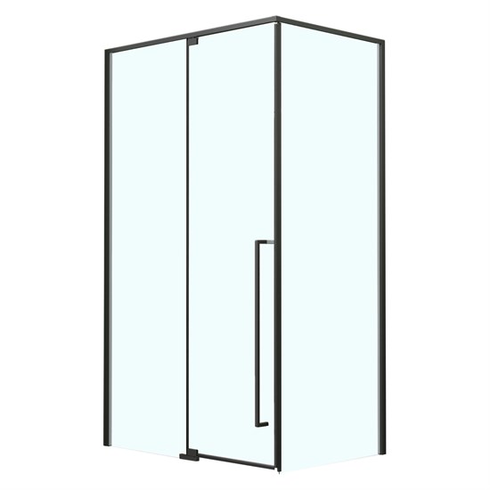 AZARIO Душевое ограждение распашное MALE 1200х800х1950 прозрачное стекло 6 мм, профиль черный матовый (AZ-J50-12080-MB-CL) AZ-J50-12080-MB-CL
