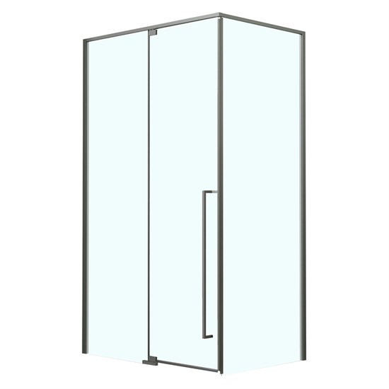AZARIO Душевое ограждение распашное MALE 900х900х1950 прозрачное стекло 6 мм, профиль графит матовый (AZ-J50-90-MGR-CL) AZ-J50-90-MGR-CL