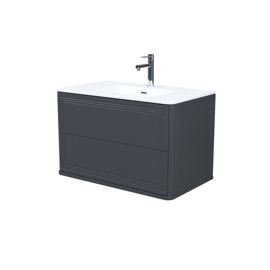 IDDIS Тумба с умывальником, подвесная, 80 см, темно-серый, Oxford Neo, , (OXN80D0i95K) OXN80D0i95K