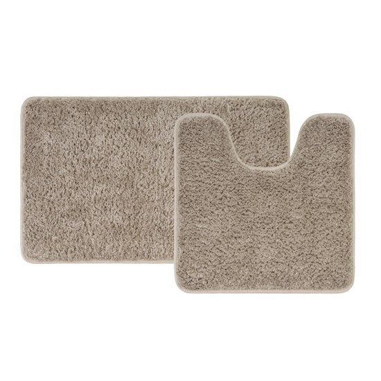 IDDIS Набор ковриков для ванной комнаты, 50х80 + 50х50, микрофибра, светло-коричневый, , BSET07Mi13 BSET07Mi13