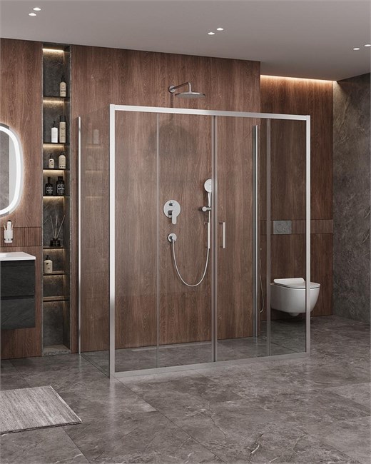 CEZARES Molveno Душевой уголок прямоугольный размер 170x90 см двери раздвижные профиль - хром / стекло - прозрачное MOLVENO-AH-2/2-170/90-C-Cr-IV