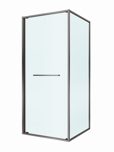 CEZARES Lux Душевой уголок квадратный двери раздвижные размер 100x100 см, цвет профиль - оружейная сталь / стекло - прозрачное LUX-A-FS-1-100-C-GM