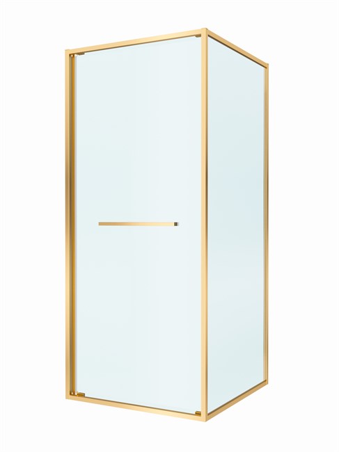 CEZARES Lux Душевой уголок квадратный двери раздвижные размер 90x90 см, цвет профиль - золото брашированное / стекло - прозрачное LUX-A-FS-1-90-C-BORO
