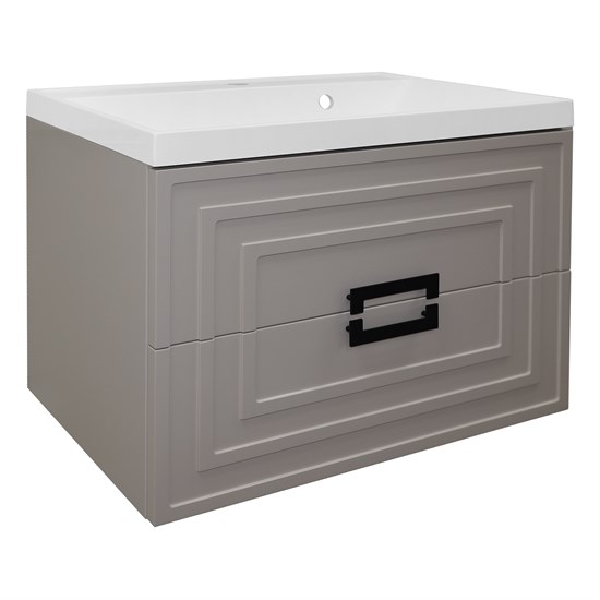 AZARIO Комплект Тумба ARMARIO 70/2 700х450х585 подвесная, с раковиной CLASSIK 70, кашемир (CS00096966) CS00096966