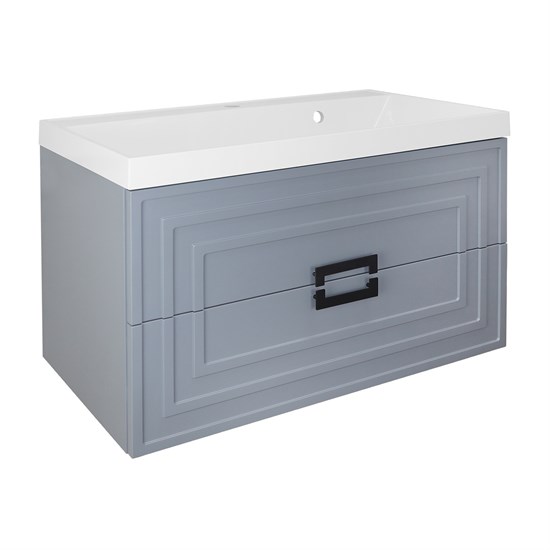 AZARIO Комплект Тумба ARMARIO 70/2 700х450х585 подвесная, с раковиной CLASSIK 70, серый матовый (CS00096963) CS00096963