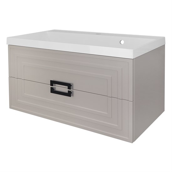 AZARIO Комплект Тумба ARMARIO 90/2 900х450х585 подвесная, с раковиной CLASSIK 90, кашемир (CS00097024) CS00097024