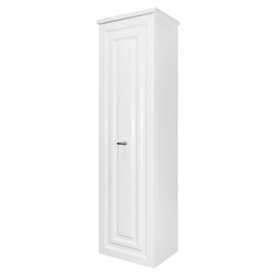 AZARIO Пенал подвесной LAURA 400х330х1350 левосторонний, белый глянцевый, фурнитура хром (CS00096954) CS00096954