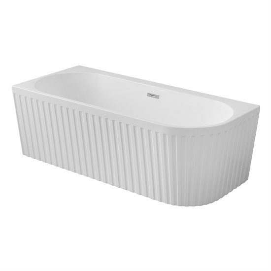 AZARIO Ванна акриловая LAGO GARDA 1600х750х580 пристенная, рифленая, левосторонняя, в комплекте с сифоном и металлической рамой (AZ-6724-A2 L 16075) AZ-6724-A2 L 16075