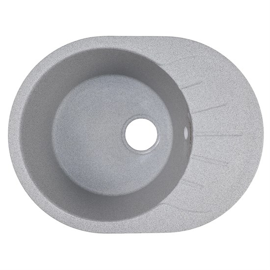 AZARIO Кухонная мойка Canto 570x440x190 искусственный мрамор, с "крылом", сифон в комплекте, цвет серый (CS00105248) CS00105248