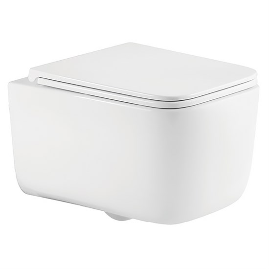 AZARIO Унитаз подвесной VATER 360х520х350 безободковый, система смыва "Скрытое Торнадо", с быстросъемным сиденьем "Микролифт" (AZ-5104T-WHT) AZ-5104T-WHT