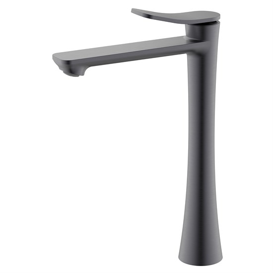 AZARIO Cмеситель для раковины-чаши Escaro высокий, керамический картридж, графит (AZ-K9074GR) AZ-K9074GR
