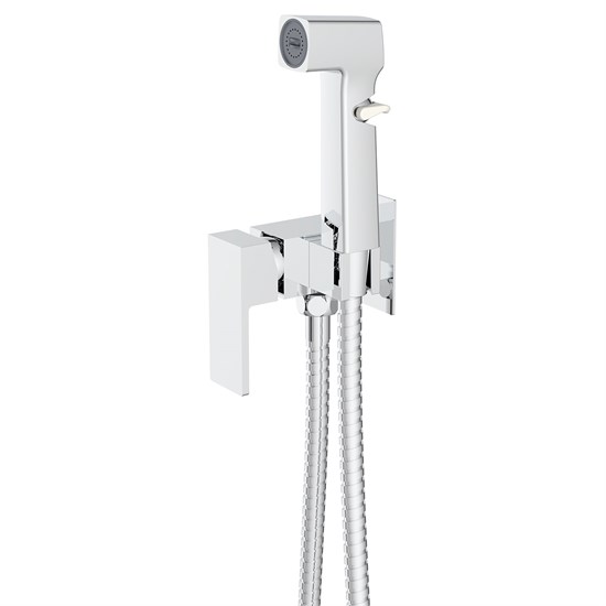 AZARIO Гигиенический душ Graves со смесителем, керамический картридж, скрытый монтаж, шланг 150 см, хром (AZ-KFX03) AZ-KFX03