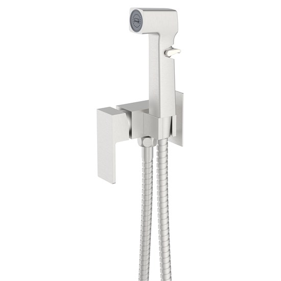 AZARIO Гигиенический душ Graves со смесителем, керамический картридж, скрытый монтаж, шланг 150 см, сатин (AZ-KFX03BN) AZ-KFX03BN