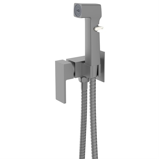 AZARIO Гигиенический душ Graves со смесителем, керамический картридж, скрытый монтаж, шланг 150 см, графит (AZ-KFX03GR) AZ-KFX03GR