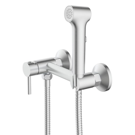 AZARIO Гигиенический душ Dies со смесителем, керамический картридж, шланг 150 см, сатин (AZ-KFX04BN) AZ-KFX04BN