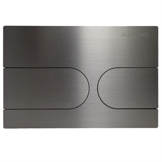 AZARIO Кнопка смыва NEW-TS механическая, двойной смыв, овальные кнопки, нержавеющая сталь 304, серый матовый (AZ-SS-001-BR) AZ-SS-001-BR