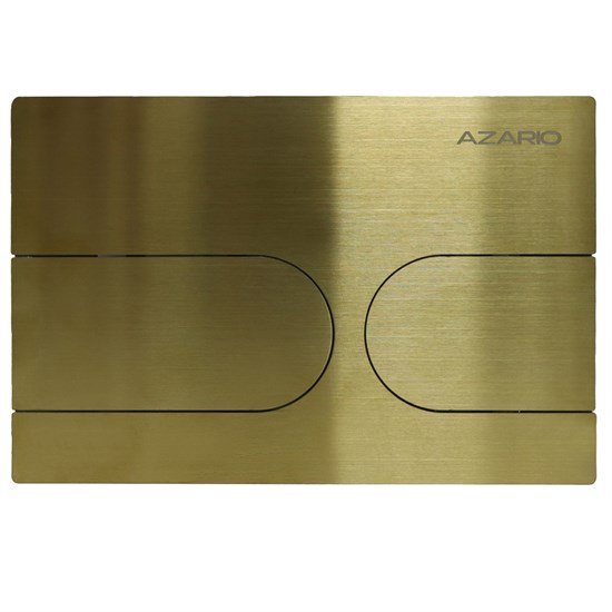 AZARIO Кнопка смыва NEW-TS механическая, двойной смыв, овальные кнопки, нержавеющая сталь 304, золото матовое (AZ-SS-001-G) AZ-SS-001-G