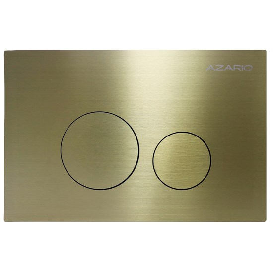 AZARIO Кнопка смыва NEW-TS механическая, двойной смыв, круглые кнопки, нержавеющая сталь 304, золото матовое (AZ-SS-002-G) AZ-SS-002-G