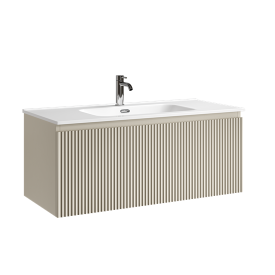 SANCOS Тумба подвесная Snob R 1.0 995х445х406, c одним ящиком оснащенным доводчиками, Beige Soft , арт.SNR1.0100CE SNR1.0100CE