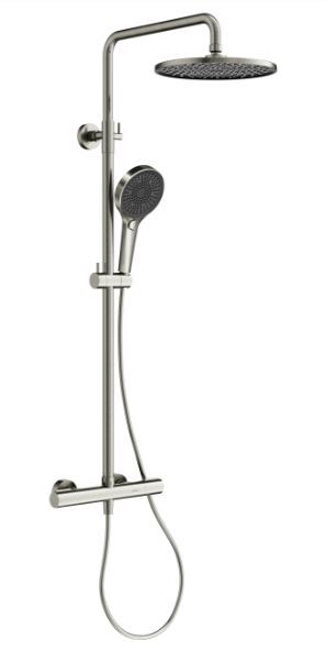 SANCOS Душевая стойка с термостатом Etna, брашированный никель, PVD покрытие, арт. SC9007BN SC9007BN