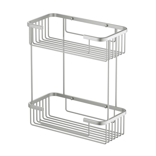TIMO Полка двойная Saona никель (13083/13) 13083/13