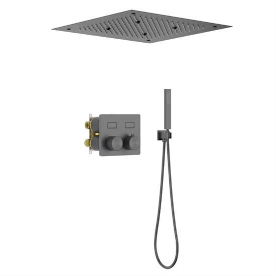 TIMO Душевая система встроенная с термостатом Petruma черное золото (SX-5209/18SM) SX-5209/18SM