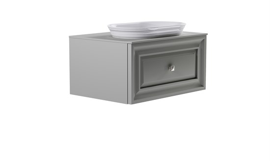 ASTRA-FORM Тумба подвесная Шарм 80см 1ящ NCS S 3502-y мат., раковина Шарм бел гл, столешница Solid в цвете 4631177715020