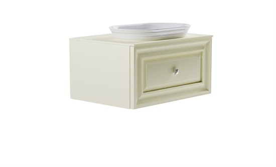 ASTRA-FORM Тумба подвесная Шарм 80см 1ящ RAL1013 мат., раковина Шарм бел гл, столешница Solid в цвете 4631177715037