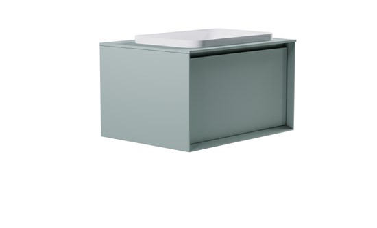 ASTRA-FORM Тумба подвесная Фрейм 80см 1ящ NCS S 3005-b80g мат., раковина Антарес бел гл, столешница Solid в цвете 4631177715242