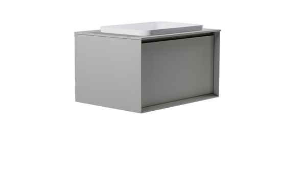 ASTRA-FORM Тумба подвесная Фрейм 70см 1ящ NCS S 3502-y мат., раковина Антарес бел гл, столешница Solid в цвете 4631177715204