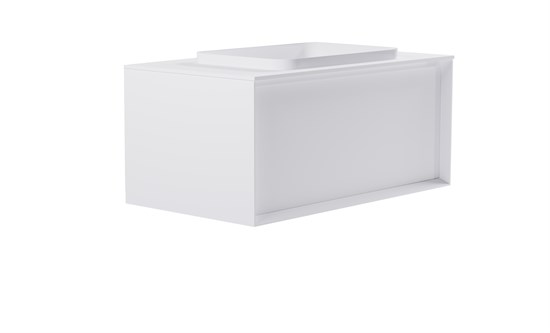 ASTRA-FORM Тумба подвесная Фрейм 100см 1ящ  белый мат., раковина Антарес бел глянц, столешница Solid белый мат. 4631177715419