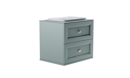 ASTRA-FORM Тумба подвесная Классик 80см 2ящ NCS S 3005-b80g мат., раковина Ретро бел глянц, столешница Solid в цвете 4631177715723