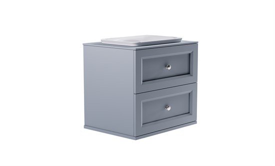 ASTRA-FORM Тумба подвесная Классик 70см 2ящ NCS S 3005-R80B мат., раковина Ретро бел глянц, столешница Solid в цвете 4631177715679