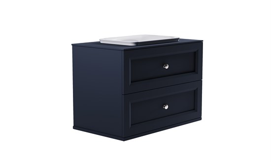 ASTRA-FORM Тумба подвесная Классик 90см 2ящ RAL7024 мат., раковина Ретро бел глянц, столешница Solid в цвете 4631177715822