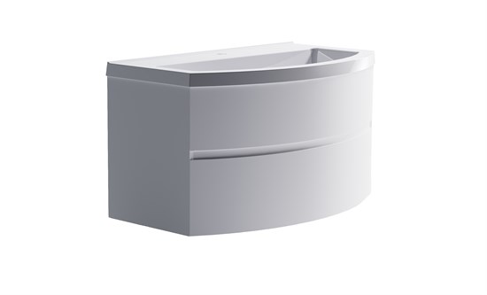 ASTRA-FORM Нижний шкаф Венеция2.0  80 с 2 ящиками  белый матовый + Раковина "Венеция 80" 03100004+04010022
