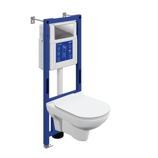 CERSANIT Комплект CITY DPL EO slim инсталляция AQUA 40 SMART M кнопка ESTETICA пластик хром глянцевый А69331