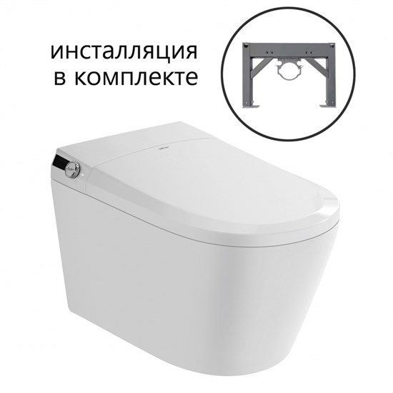 ABBER Комплектподвесной электронный унитаз-биде Bequem AC1119S с инсталляцией AC0101P2 AC1119S-AC0101P2