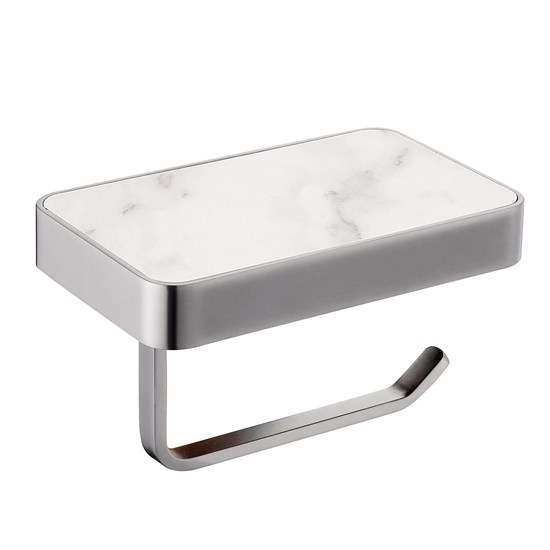 ABBER Бумагодержатель с полкой для телефона Westen AA1730SP сатин AA1730SP