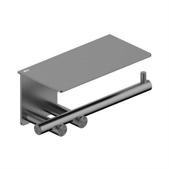 ABBER Бумагодержатель с полкой Osten 316 AA1830BGG оружейная сталь брашированная AA1830BGG