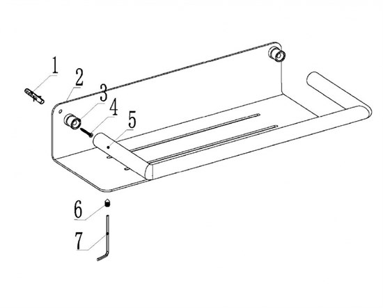 ABBER Полка Osten 316 AA1862BST сталь брашированная AA1862BST