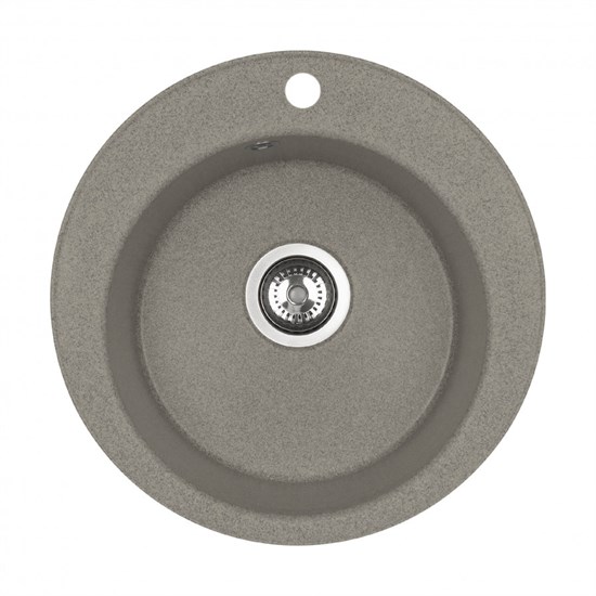 AQUATON Мойка для кухни Шелли круглая серый шелк 1A734732SS250 1A734732SS250