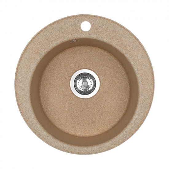 AQUATON Мойка для кухни Шелли круглая песочный 1A734732SS220 1A734732SS220