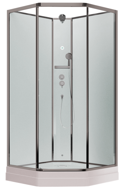 TIMO Premium ILMA 709 душевая кабина с крышей, хамам и стульчиком 90*90*225 ILMA709-roof-709-T-STILMA-T-CH/C